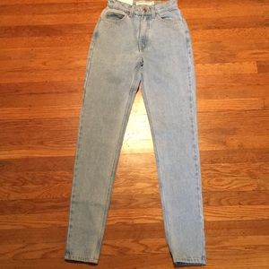 American Apparel High Waist Slim Leg Jean